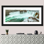 Goðafoss Winter Waterfall Wall Art