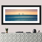 Øresund Bridge at Sunset Wall Art