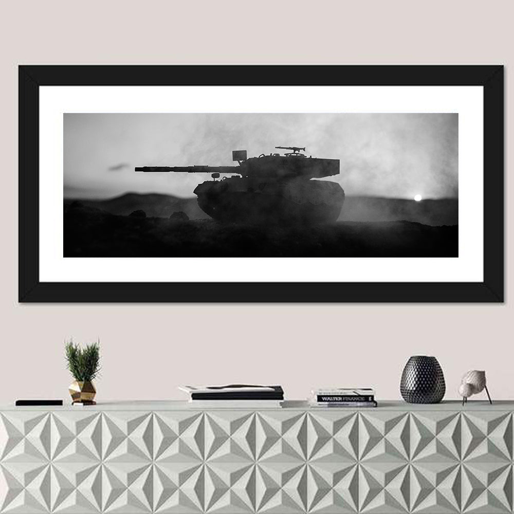 German Tank Desert Silhouette Wall Art