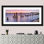 Bayou Lafourche Dock Sunrise Wall Art