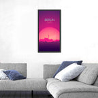 Berlin Tv Tower Synthwave Skyline Wall Art
