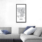 Helsinki Street Grid Map Wall Art