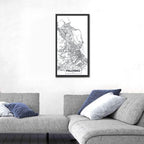 Palermo Minimalist City Map Wall Art
