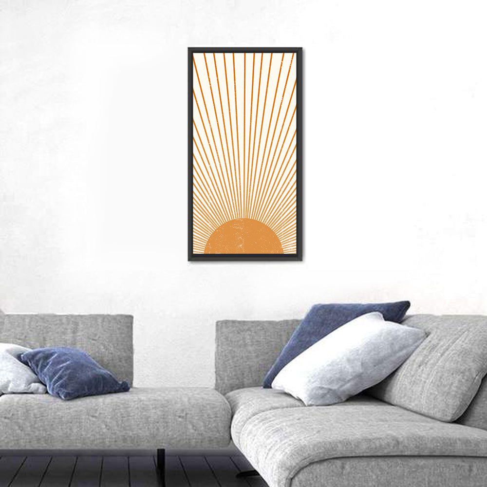 Distressed Sunburst Minimalist Wall Art