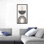 Textured Geometric Sun Wall Art