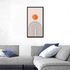 Hand-drawn Sun and Arches Wall Art