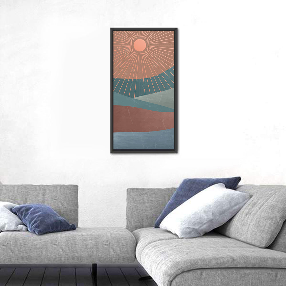 Mountains Sunrise Minimalist Wall Art