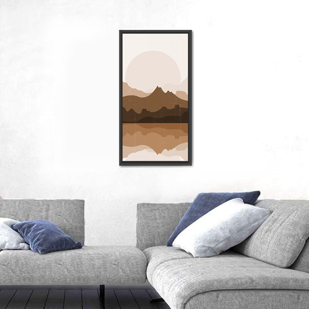 Mountains Lake Sunset Wall Art