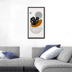 Monstera Leaf with Falling Stones Wall Art