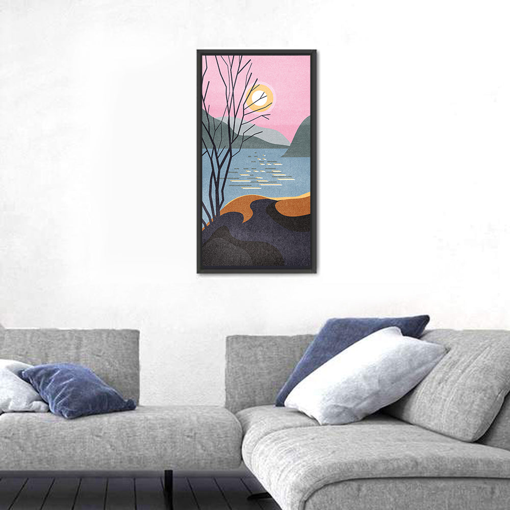 Sea Stacks Sunset Minimalist Wall Art