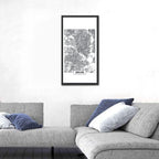 Dallas City Map with Coordinates Wall Art