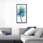 Ethereal Blue Watercolor Flower Wall Art