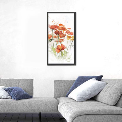 Blooming Poppy Flowers Wall Art