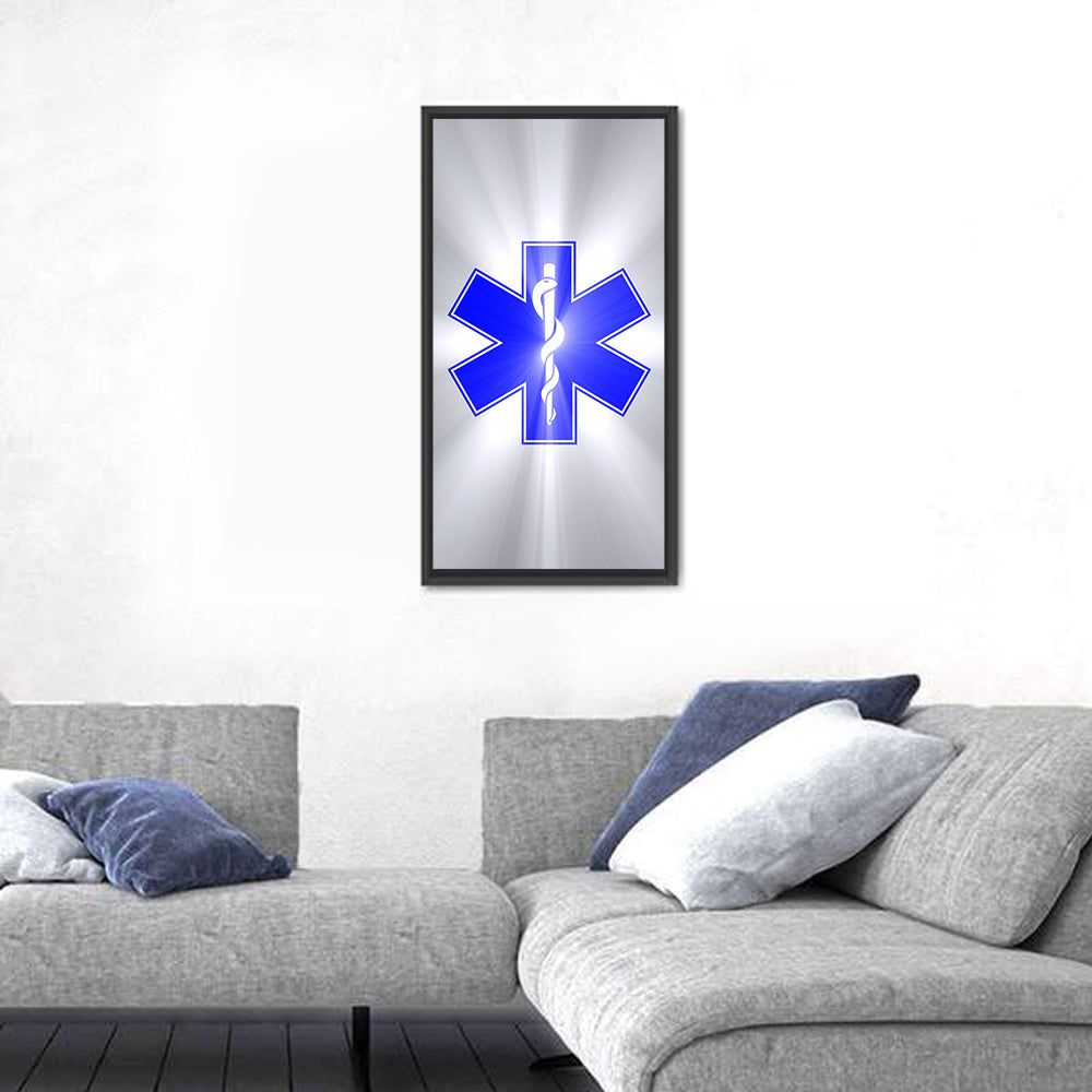 Star of Life with Rod of Asclepius Wall Art