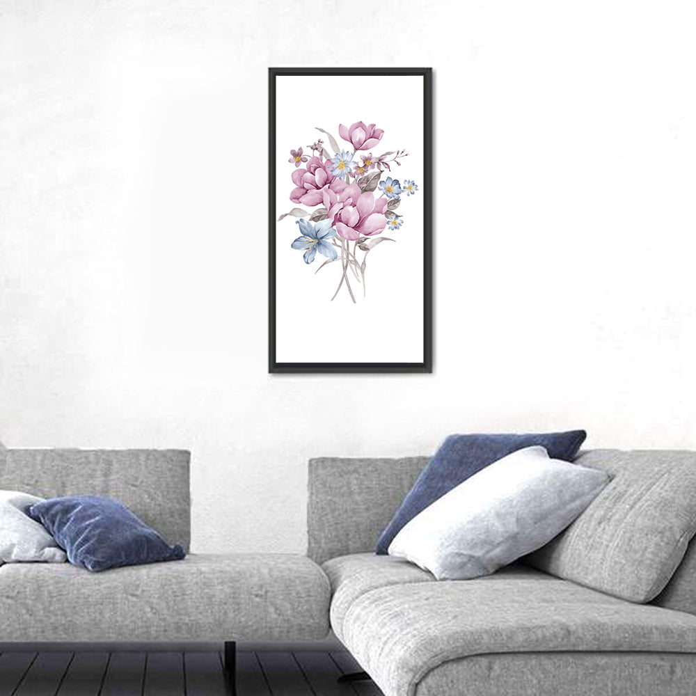 Pink Watercolor Bouquet Illustration Wall Art