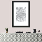Frankfurt City Map Wall Art