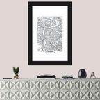 Prague City Map Wall Art