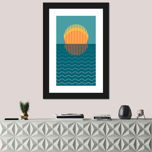 Ocean Sunset Illustration II Wall Art