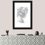 Cardiff City Map Wall Art