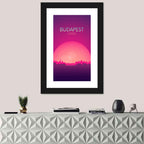 Budapest Sunset Skyline Wall Art