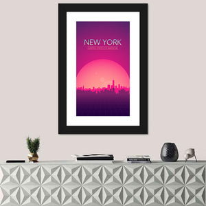 New York USA Skyline Wall Art