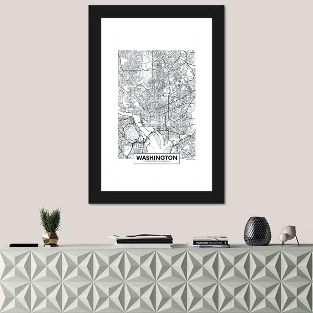 Washington D.c. Map Wall Art