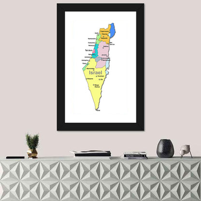 Modern Israel Map Wall Art