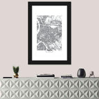 Taipei Street Grid Map Wall Art