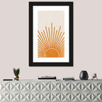 Warm Boho Sun Illustration Wall Art