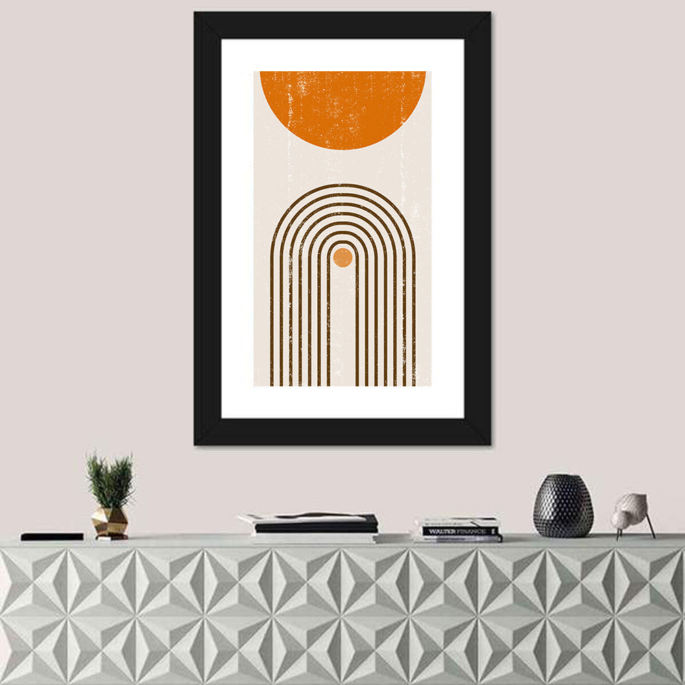 Burning Sun Concentric Arches Wall Art