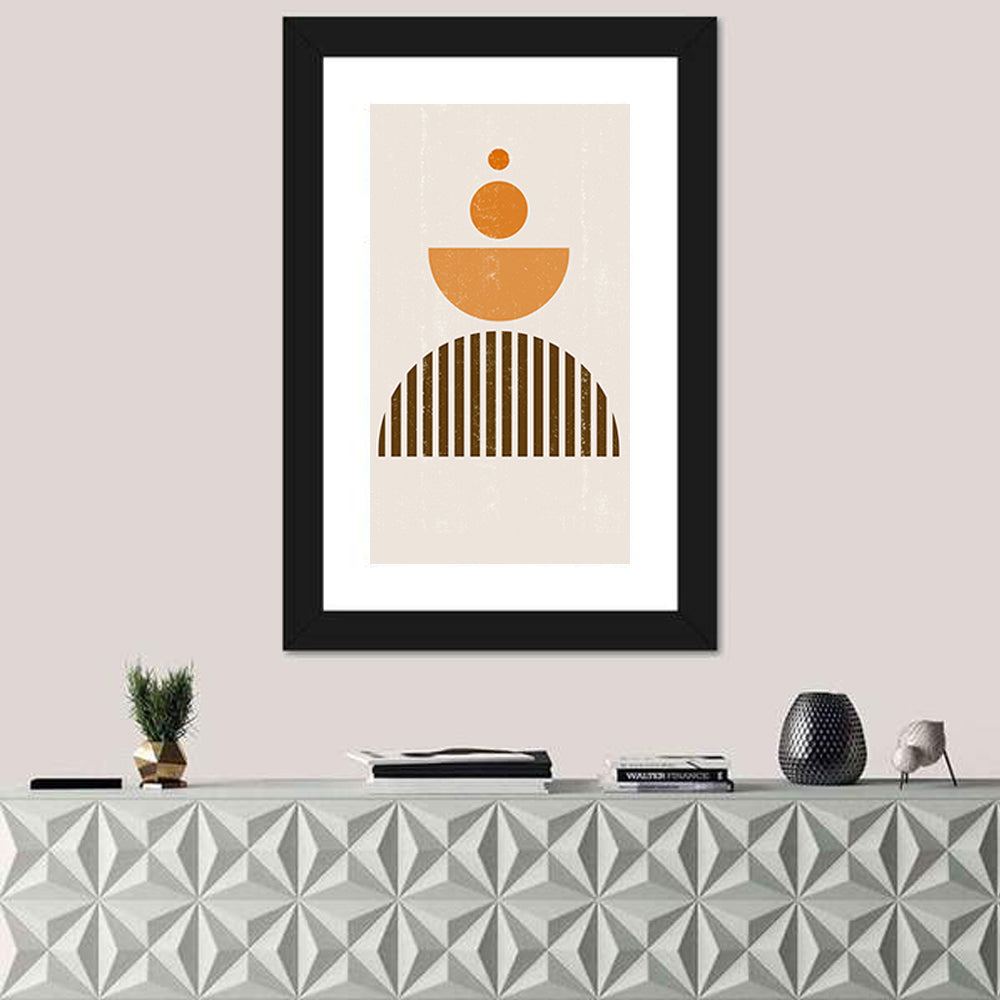 Striped Semicircle Composition Wall Art