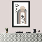 Taupe Rainbow Botanical Arch Wall Art