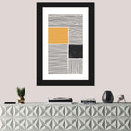 Beige and Yellow Grid Study Wall Art