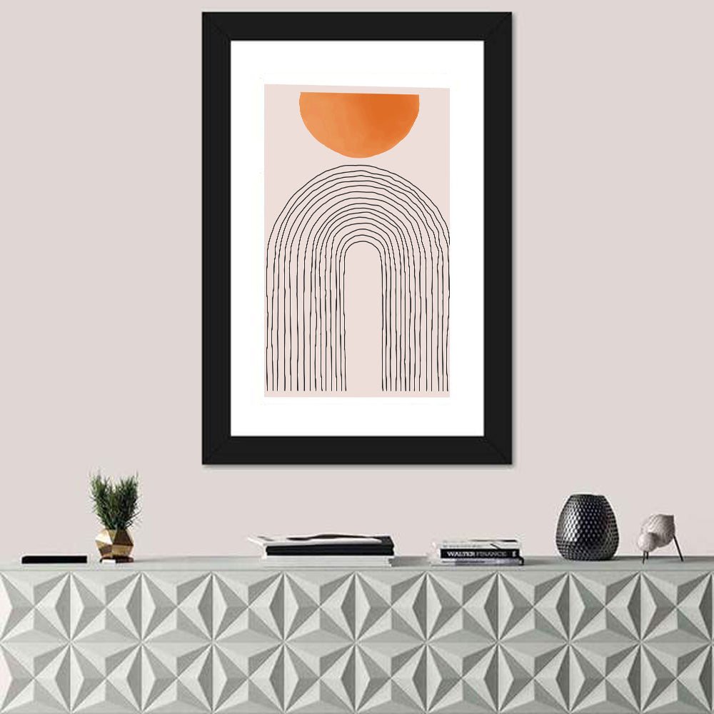 Geometric Sunset Arch Wall Art