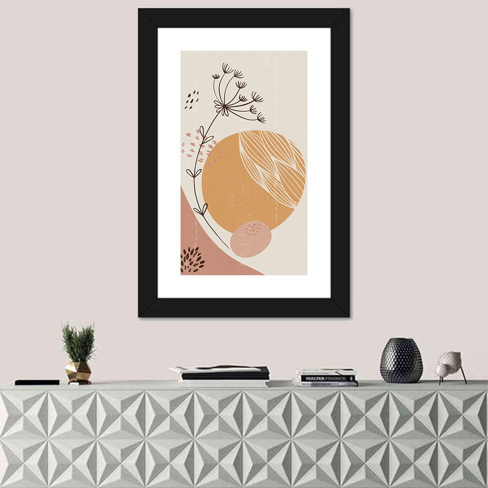 Terracotta Wildflower Abstract Wall Art