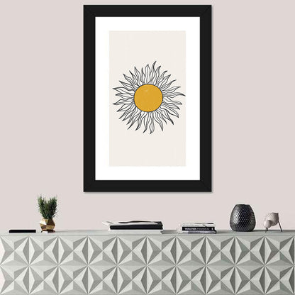 Sun Boho Minimalist V Wall Art