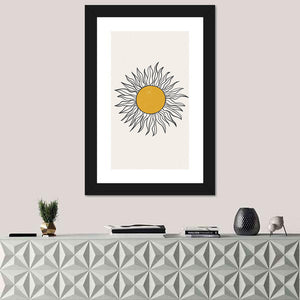 Sun Boho Minimalist V Wall Art