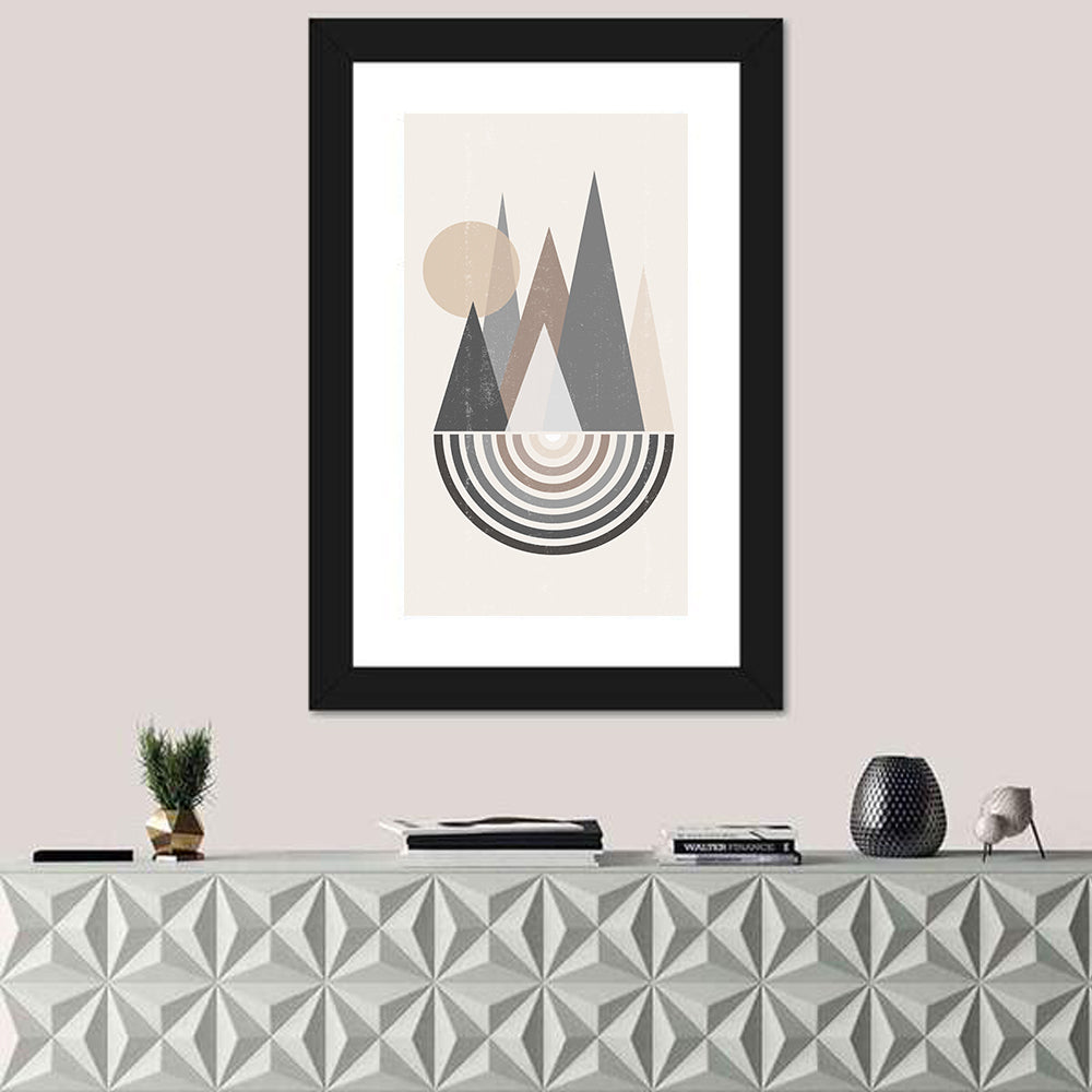 Minimalist Boho Pyramids Wall Art