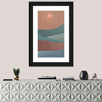 Minimalist Mountain Sunrise Wall Art