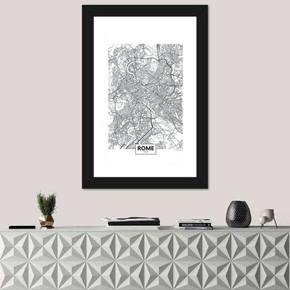 Rome City Map Wall Art