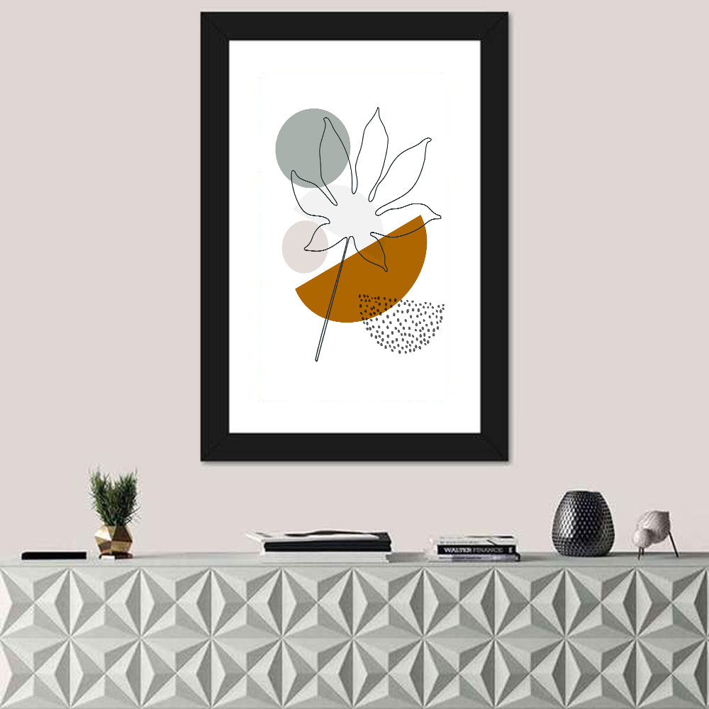 Palm Leaf with Circle Wall Art