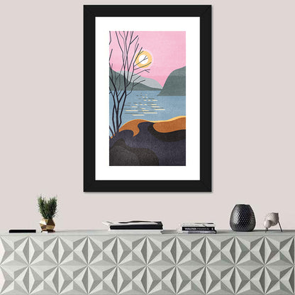 Sea Stacks Sunset Minimalist Wall Art