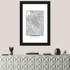 Birmingham Minimalist City Map Wall Art