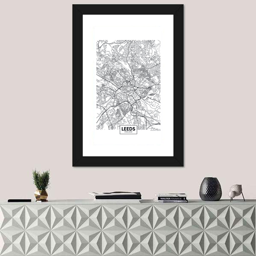 Leeds City Map Wall Art