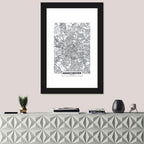 Manchester City Map, Minimalist Wall Art