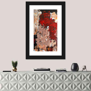 Splash of Red Abstract Wall Art