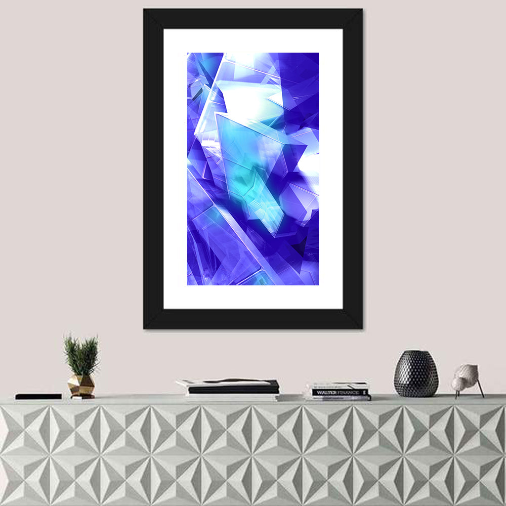 Icy Geometric Shards Wall Art