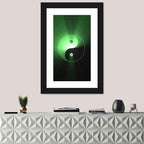 Green Glowing Yin Yang Wall Art