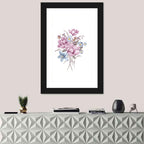 Pink Watercolor Bouquet Illustration Wall Art