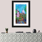 Montmartre Street with Sacre Coeur Dome Wall Art